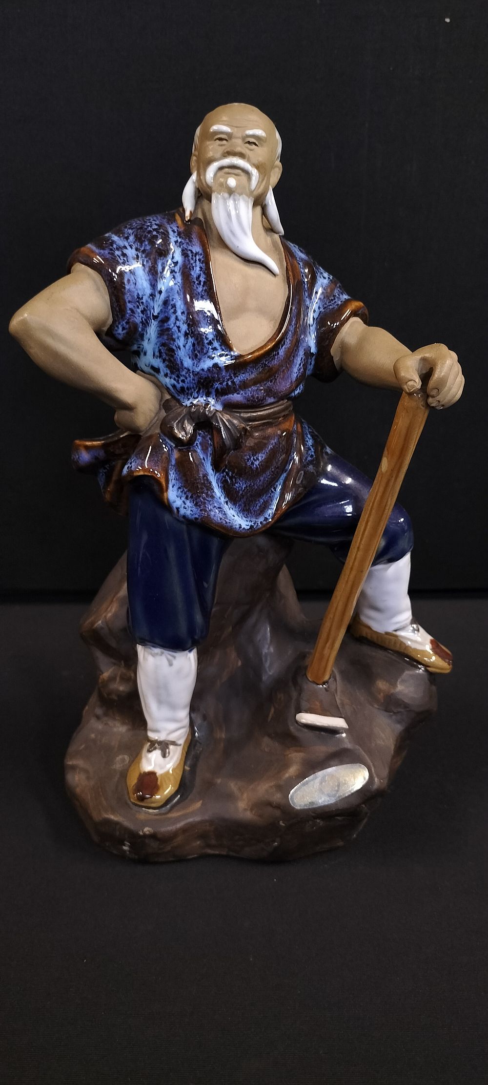 Lot 293: Shiwan Mudman Figurine Lumberjack with Axe Approx 25cm Tall