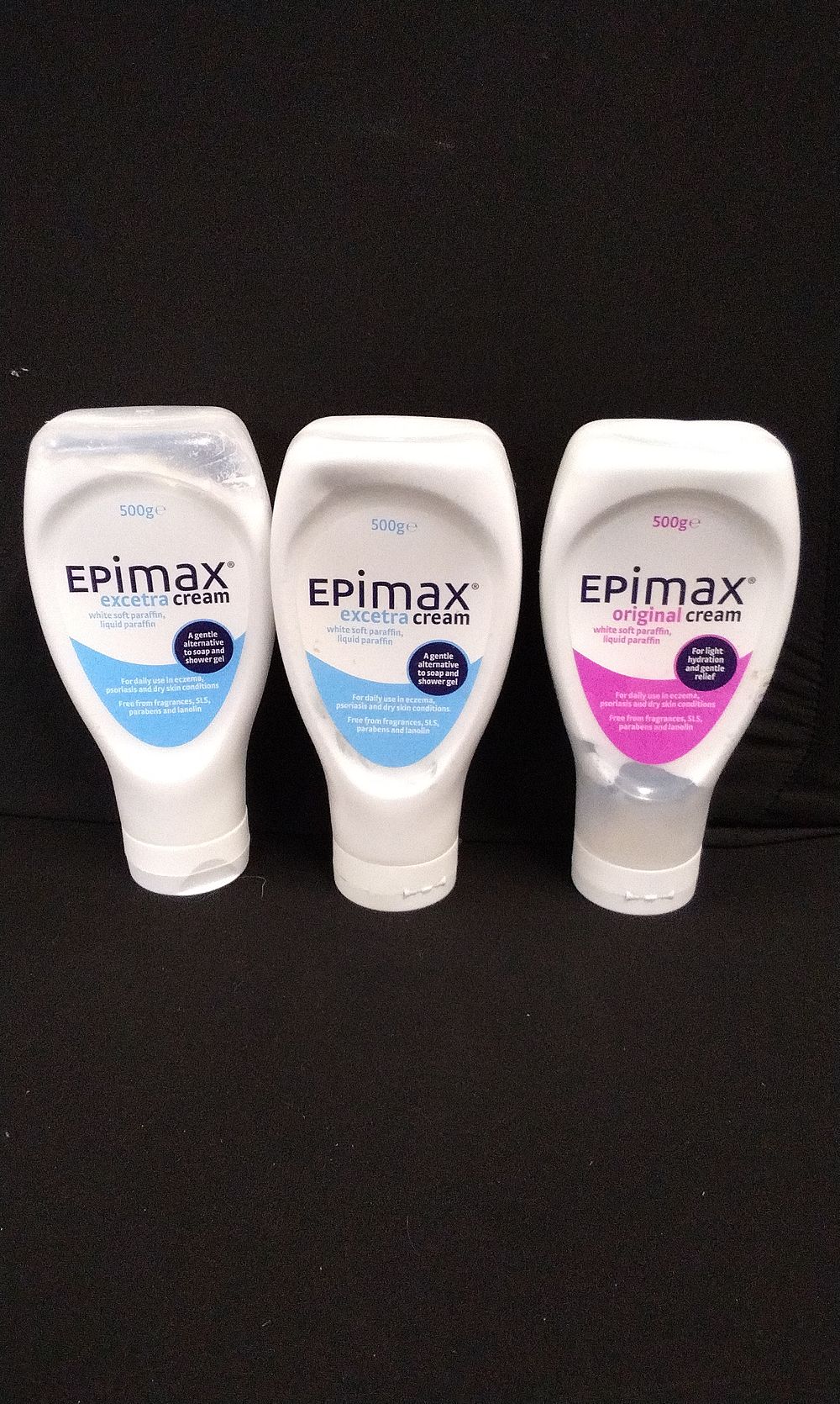 Lot 324: Three 500g Bottles of Epimax Excetra Cream