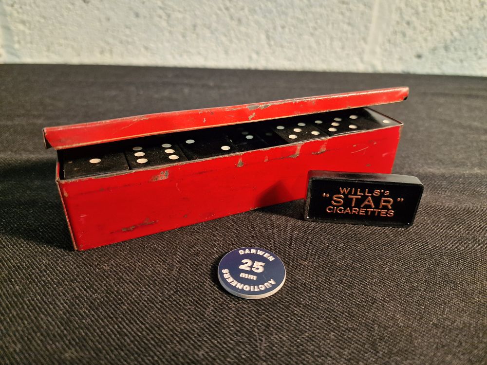Lot 413: Vintage Wills "Star" Cigarettes Set of Dominoes