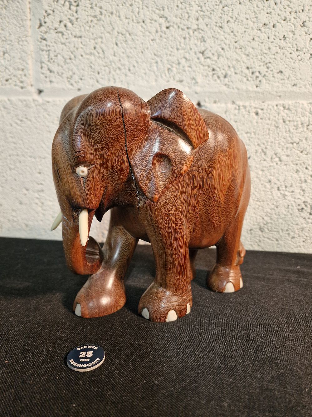 Lot 415: Vintage Teak Elephant Figure