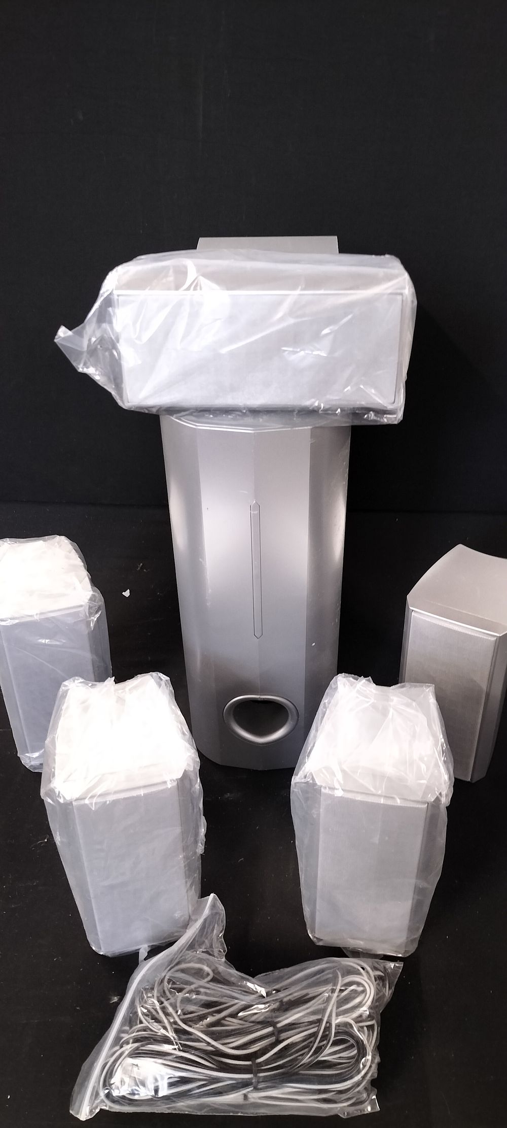 Lot 359: Set of Surround Speakers with Speaker Wires