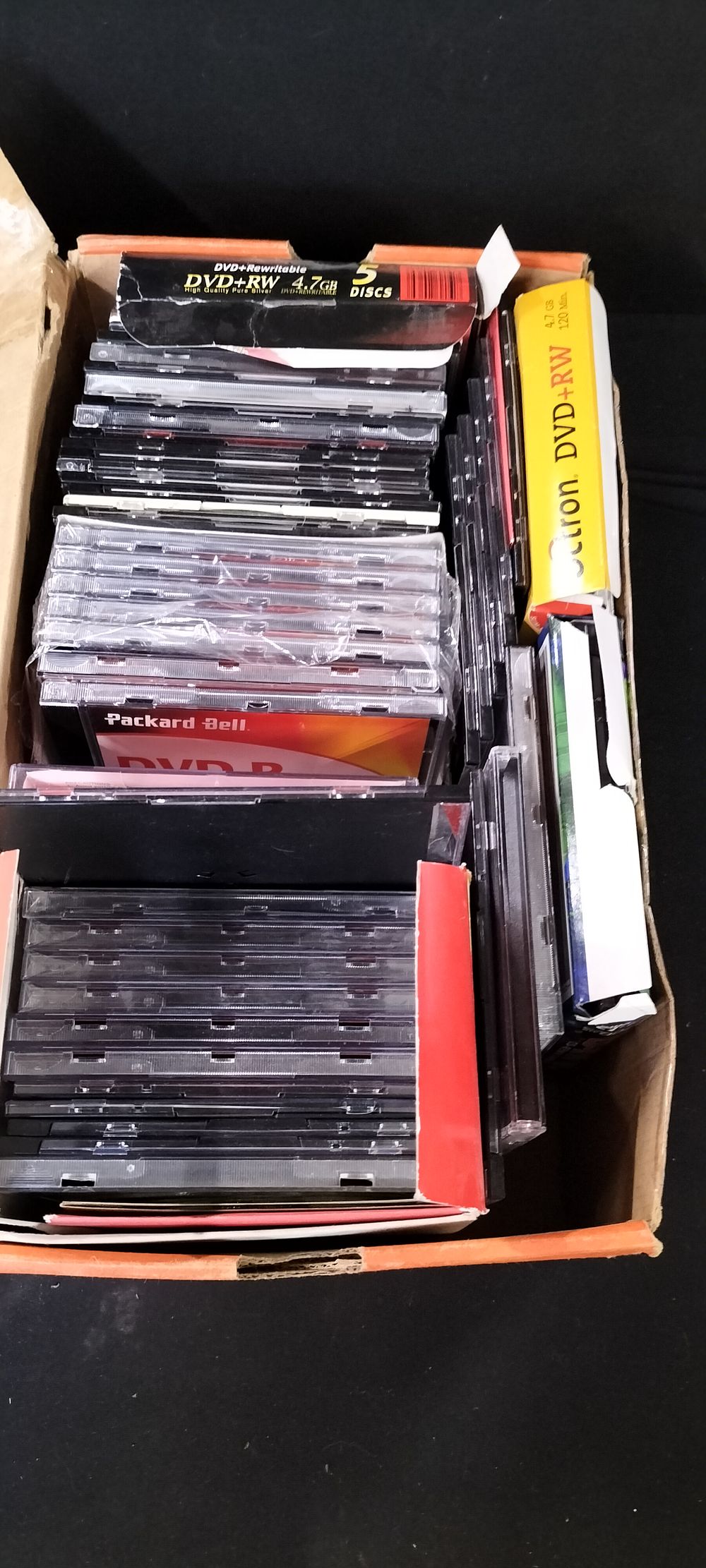 Lot 369: Large Quantity of DVD-R,  DVD+RW and CD-R Discs in Cases