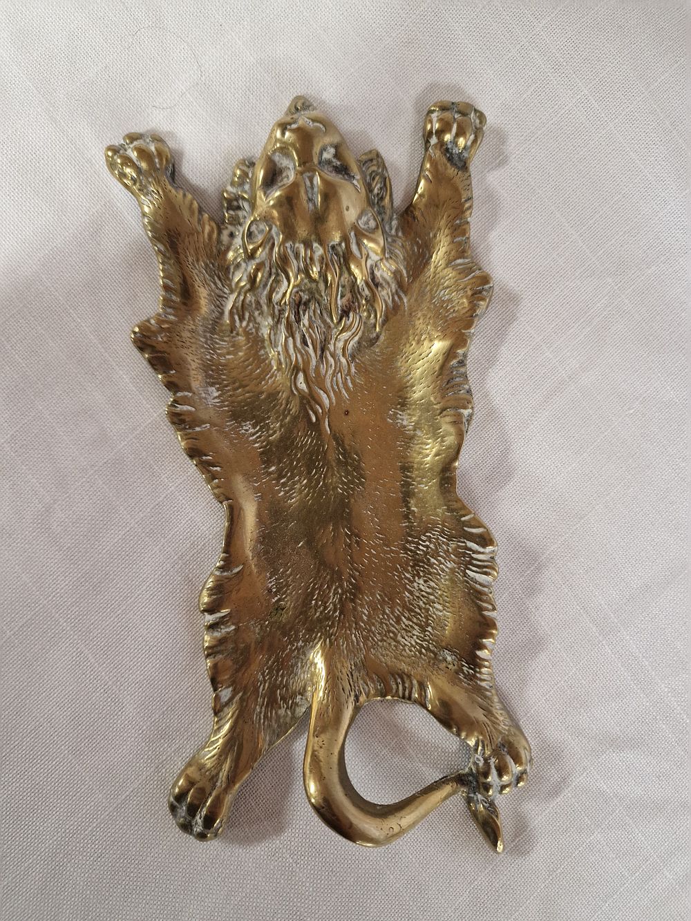 Lot 455: Brass Lion ashtray