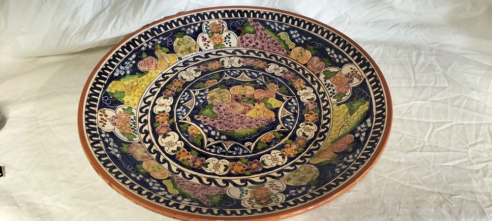 Lot 459: Vital Janeiro SP Corval Portuguese Pottery Plate Approx 45cm Across