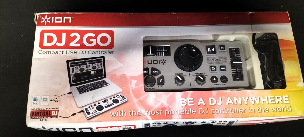 Lot 465: ION DJ2GO Compact USB DJ Controller