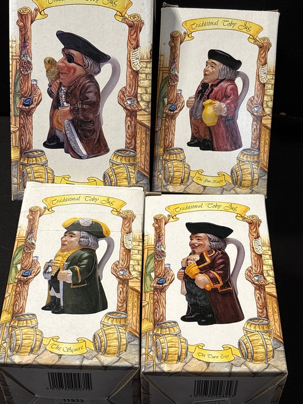 Lot 459: 4 traditional Toby Jugs