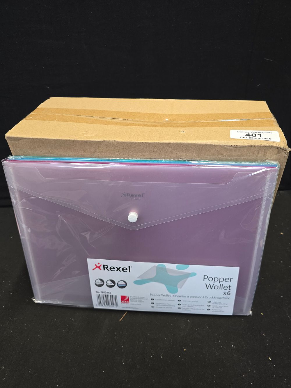 Lot 481: A box of five packs of 6 reel popper wallets