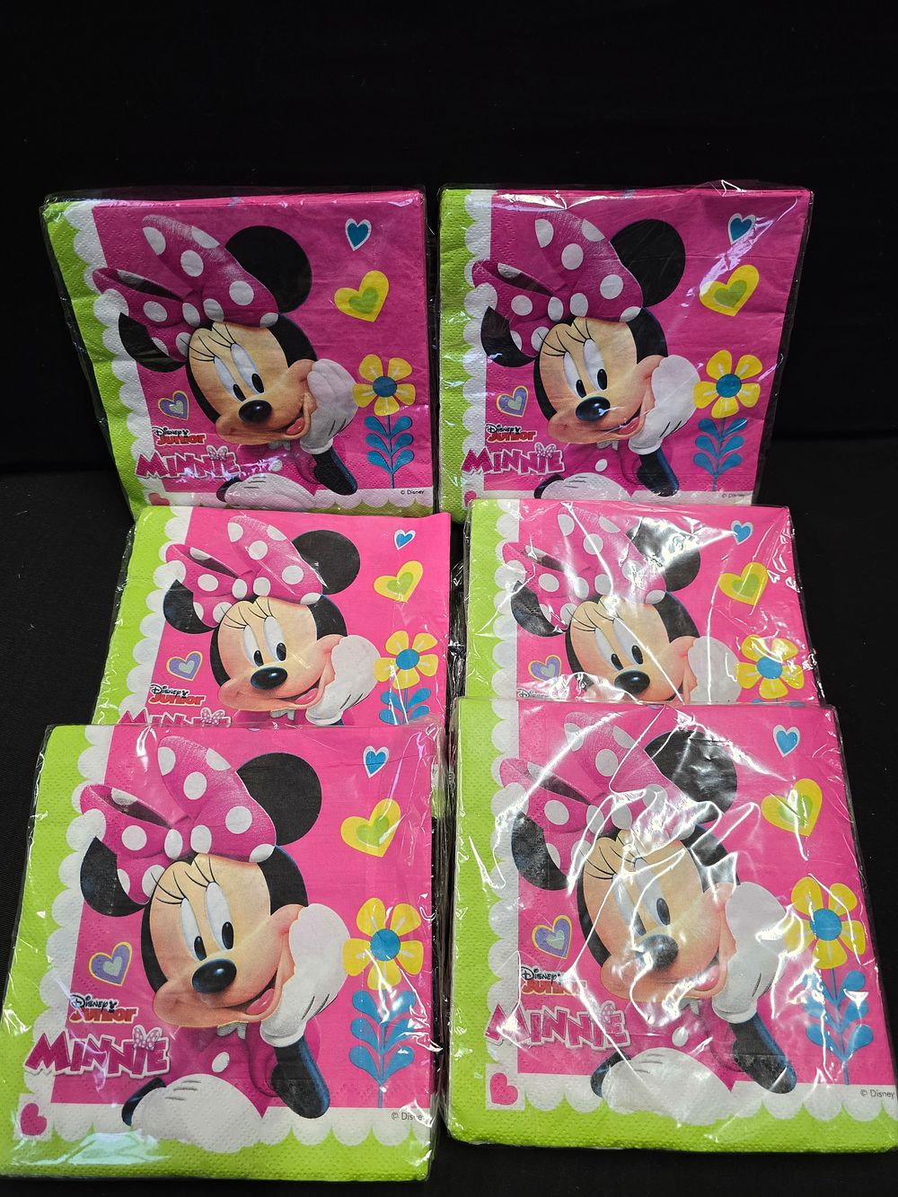 Lot 496: Six brand new Disney Minnie and friends napkins