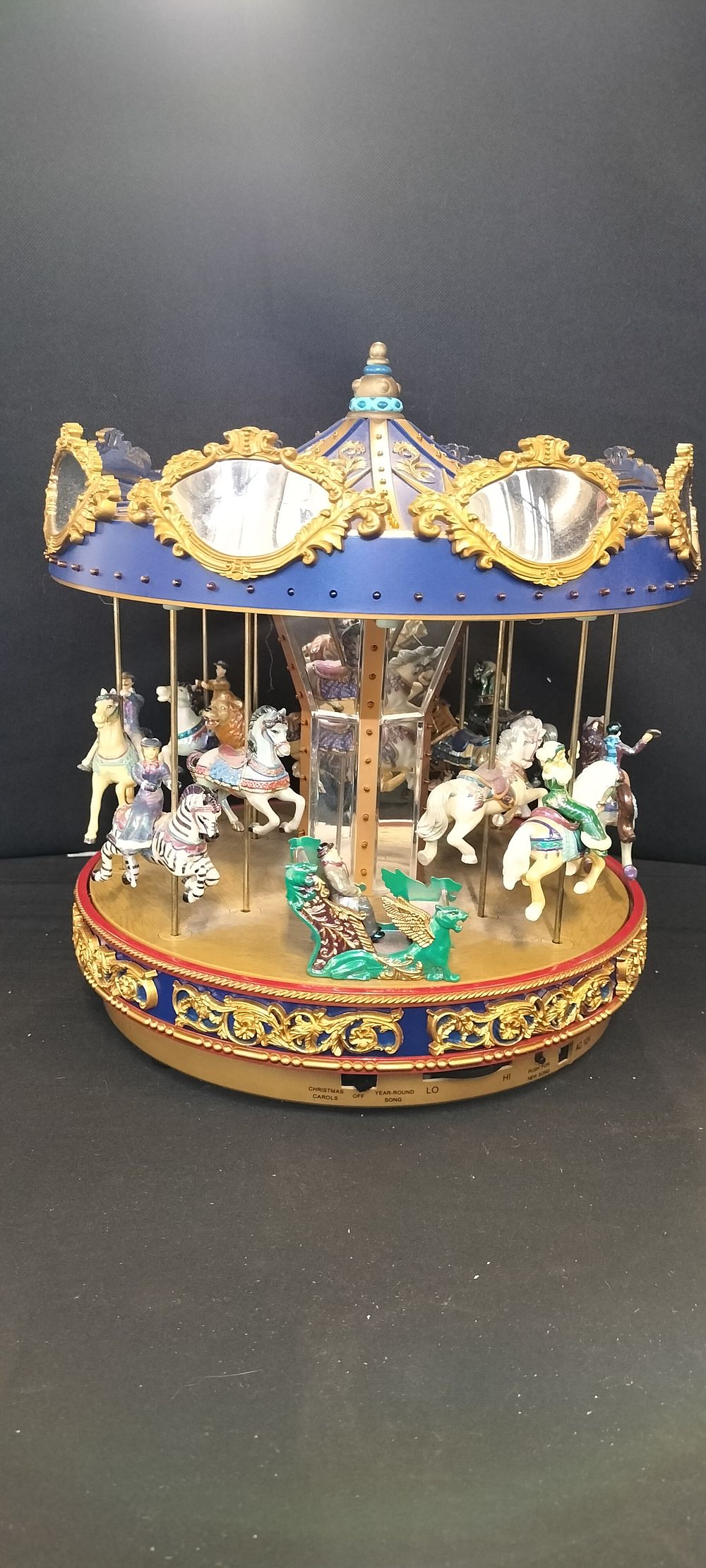 Lot 221: Mr. Christmas Marquee Merry Go Round Musical Carousel