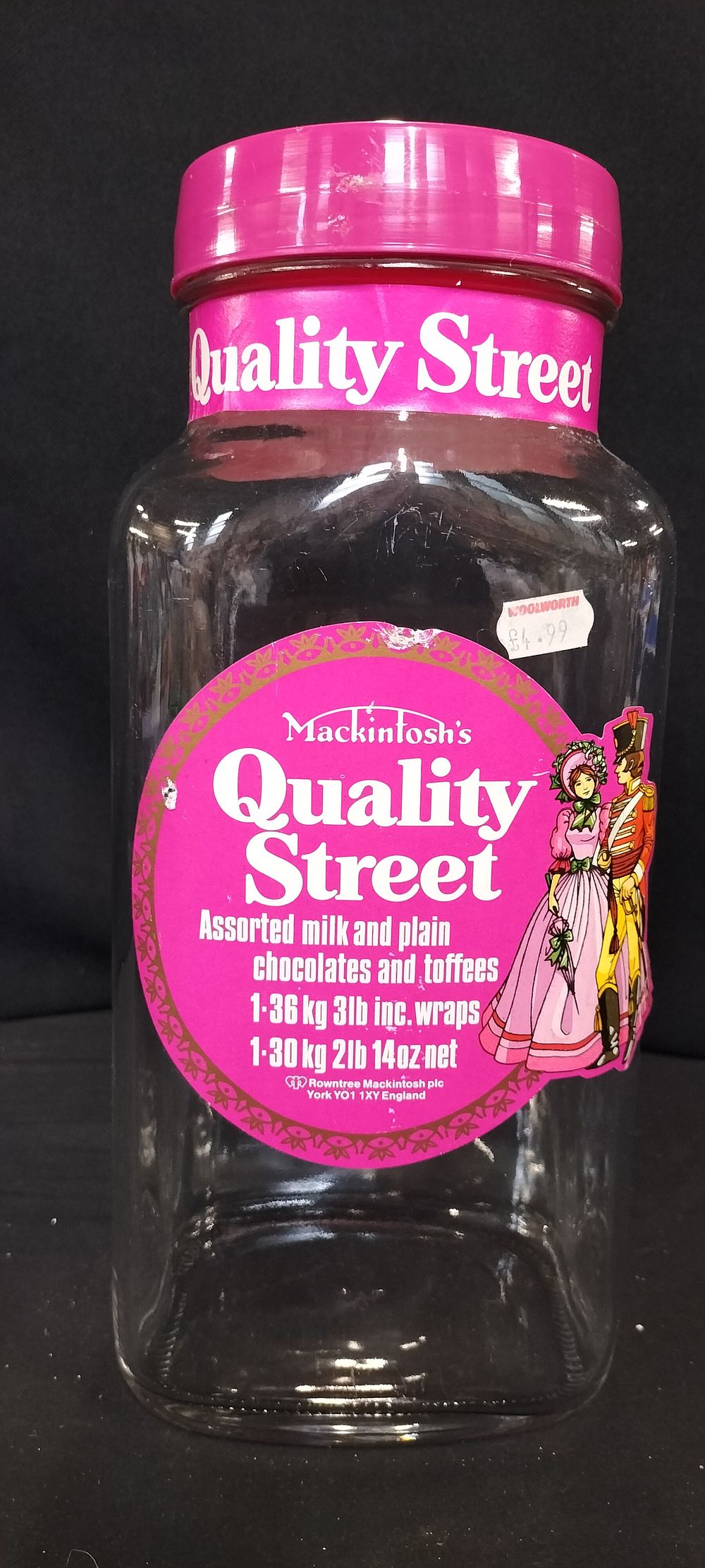 Lot 258: Mackintosh's Quality Street Glass Confectionery Jar