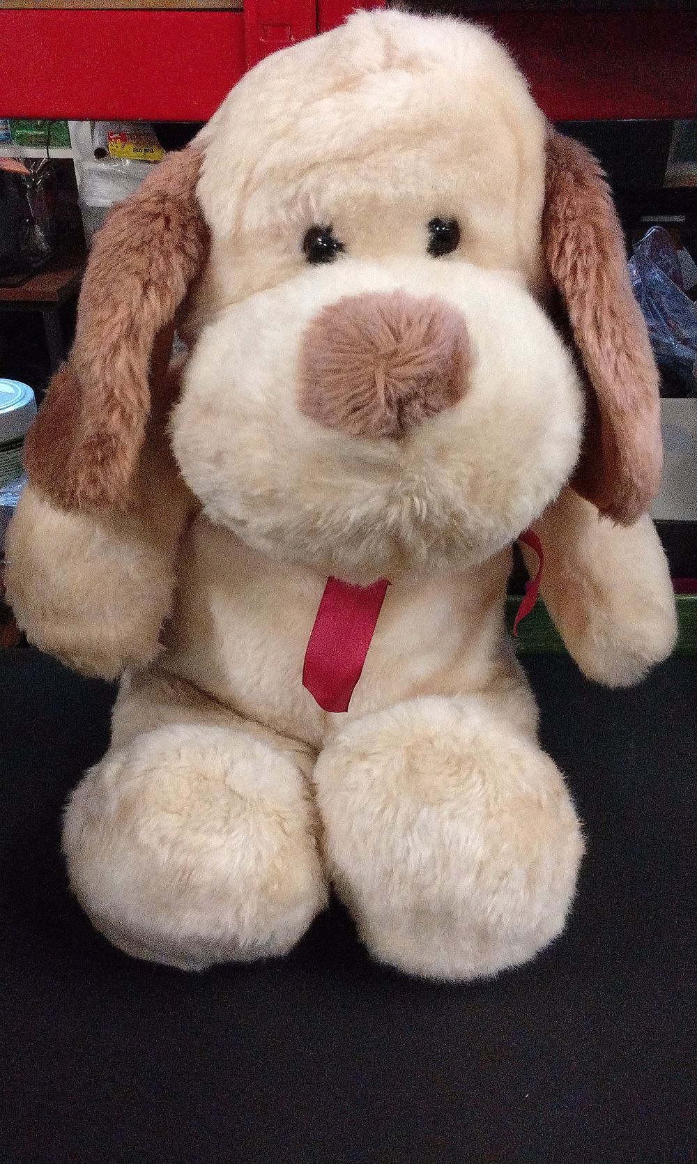 Lot 374: Large Cream and Brown metro Stuffed Dog Plush Toy