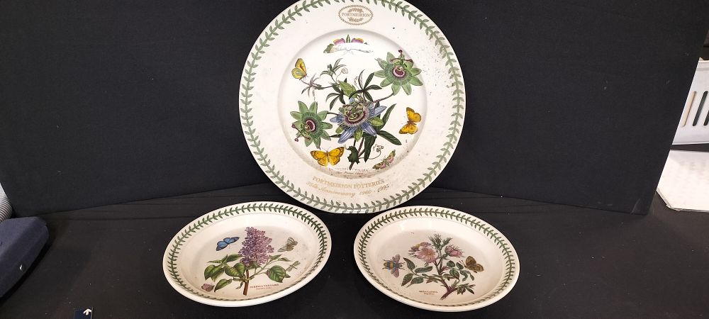Lot 272: One Portmeirion 35th Anniversary and Two Botanic Garden Plates