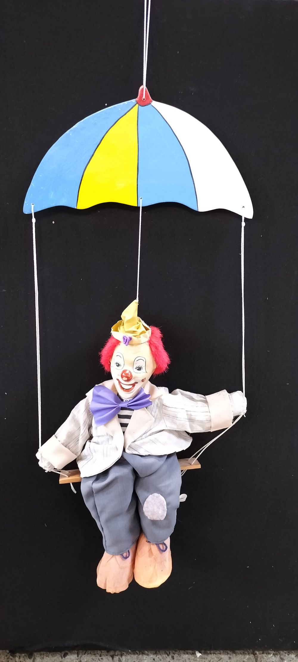 Lot 278: Collectible Hanging Clown Doll with Parachute Hanger