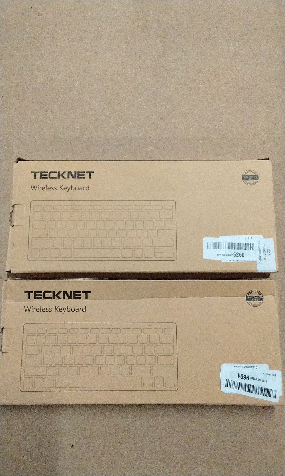 Lot 211: Two Tecknet Wireless Keyboards