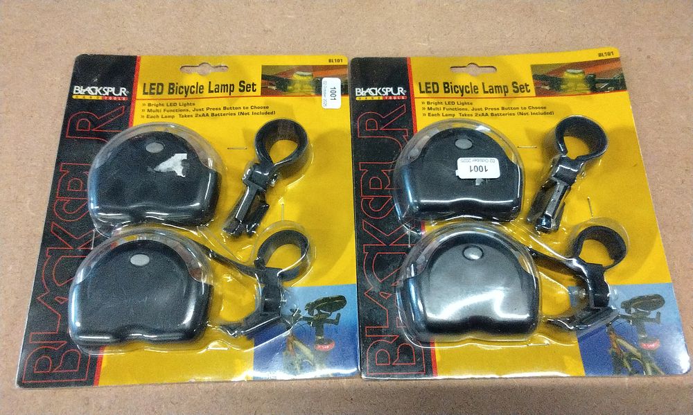 Lot 163: BLACKSPUR LED Bicycle Lamp Set
