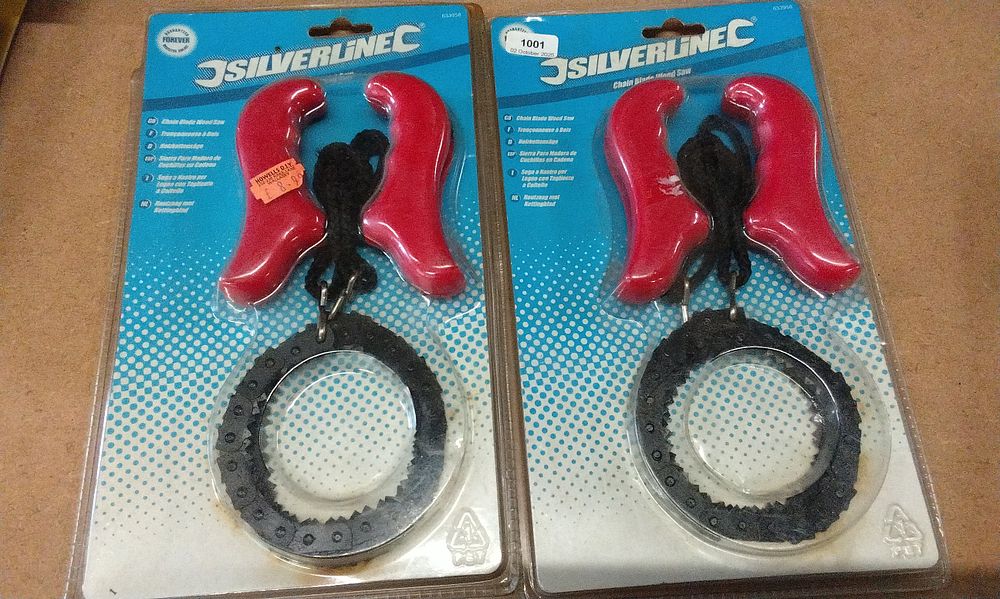 Lot 164: Two New Packaged SILVERLINEC Chain Blade Wood Saw