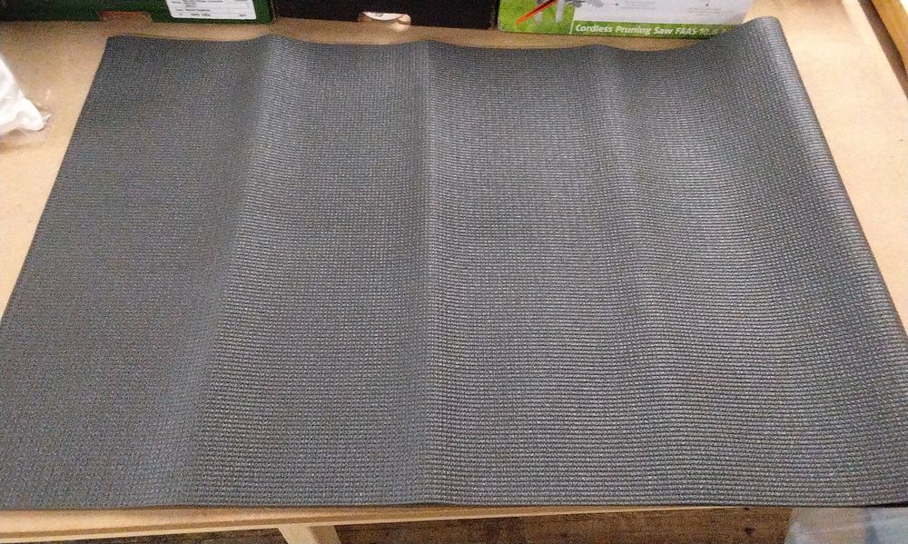 Lot 190: Dark Gray Textured Rubber Yoga Mat. Measures Approx 178 cm