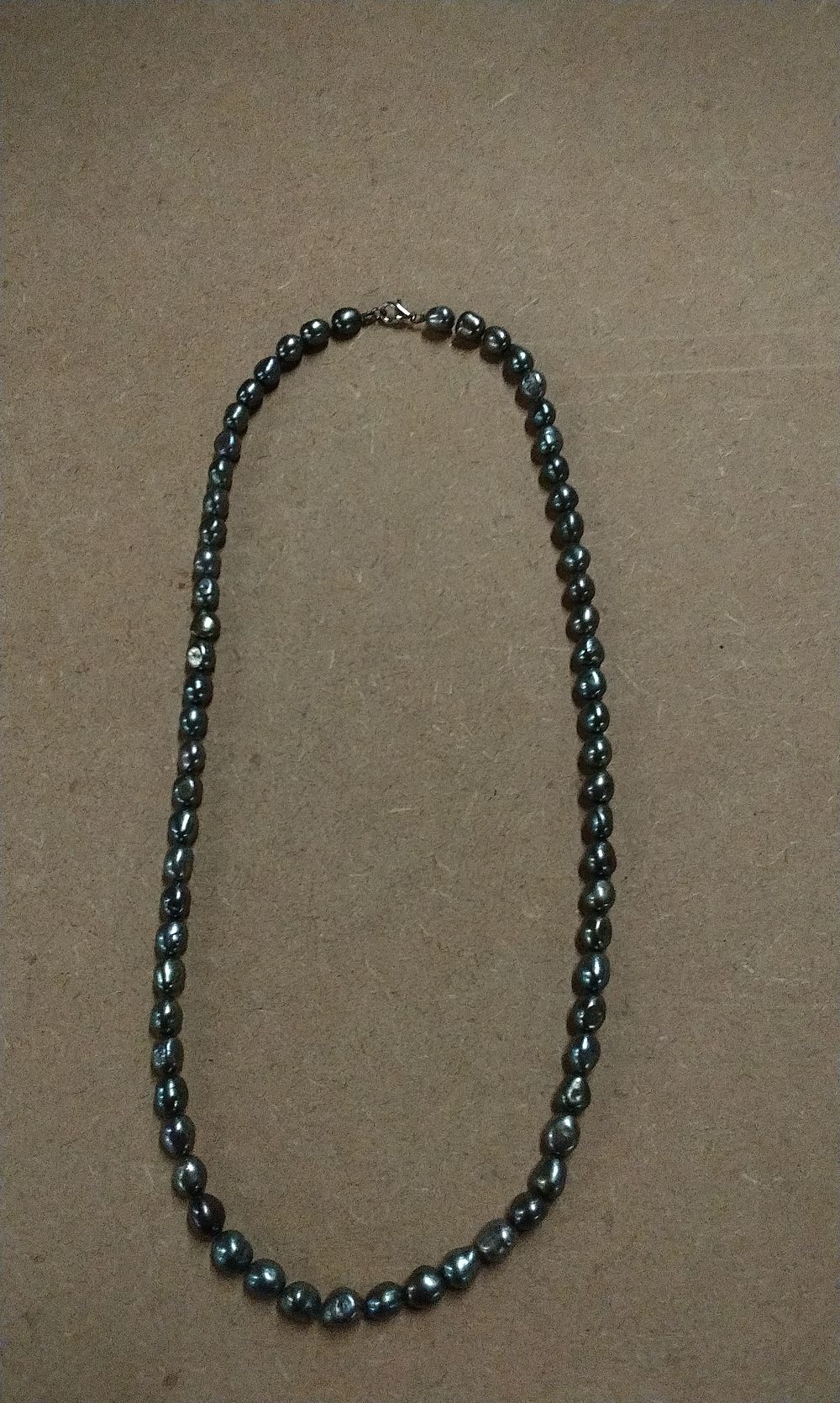 Lot 204: Peacock Pearl Necklace with 925 Silver Clasp