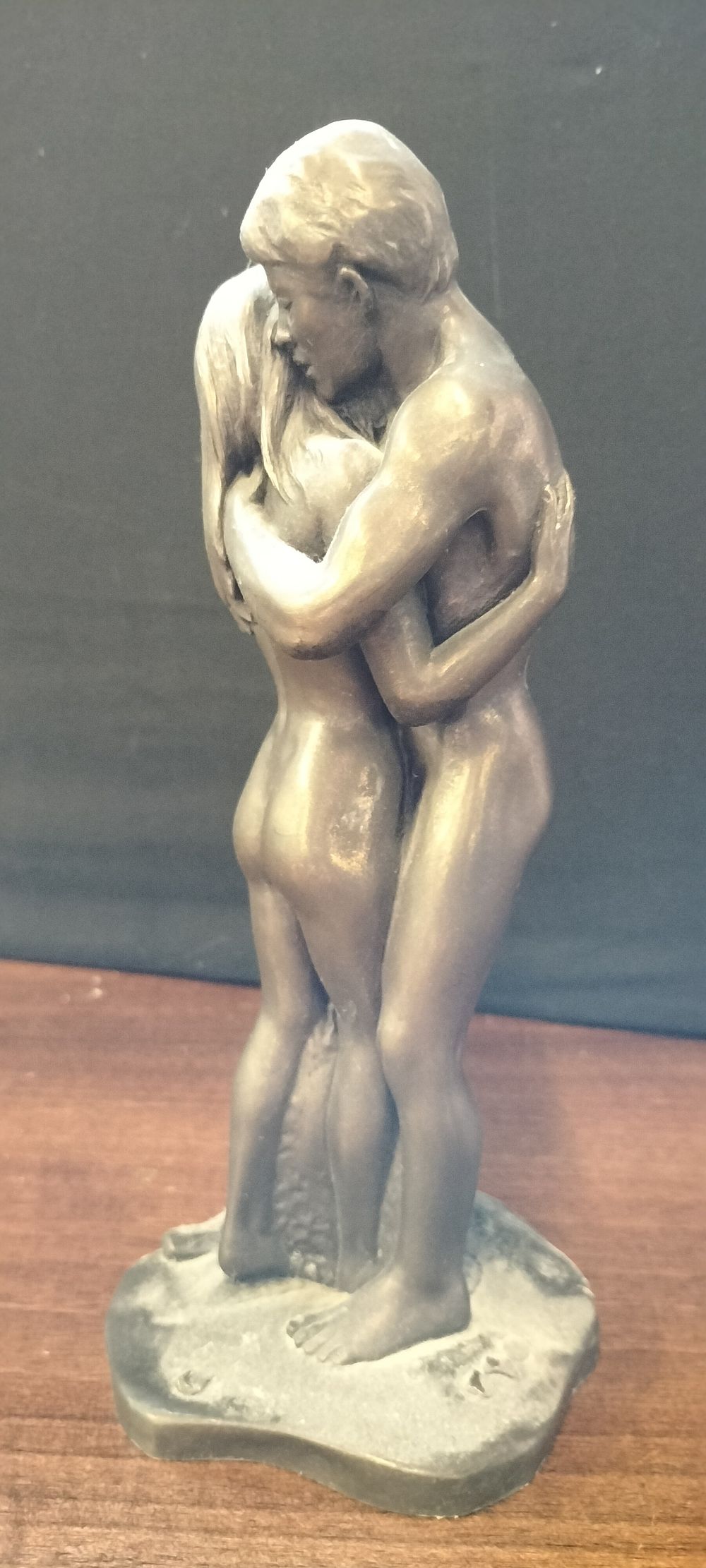 Lot 274: A Bronze-Colored Adam and Eve Sculpture