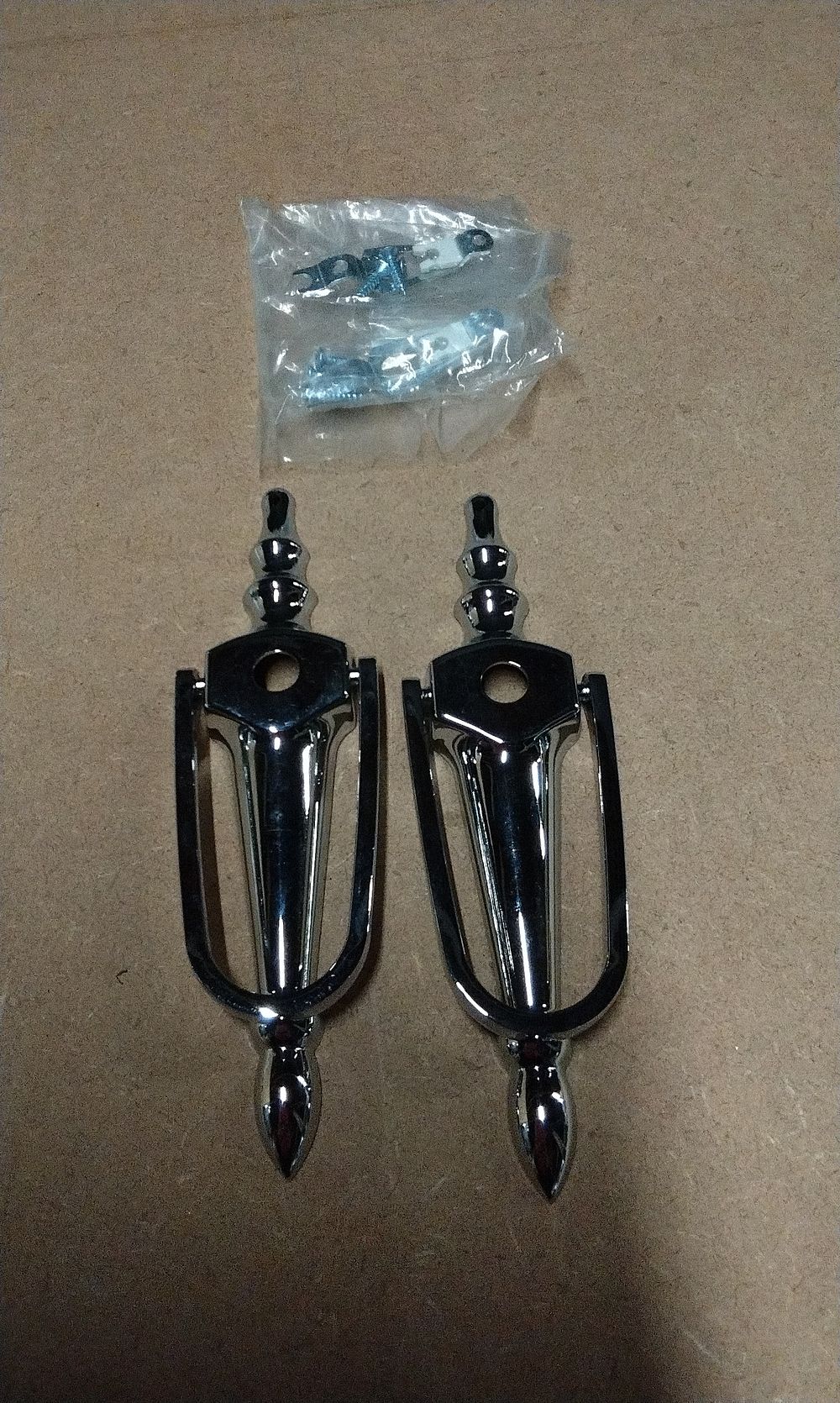 Lot 298: A Pair of Polished Chrome Victorian Urn Door Knockers