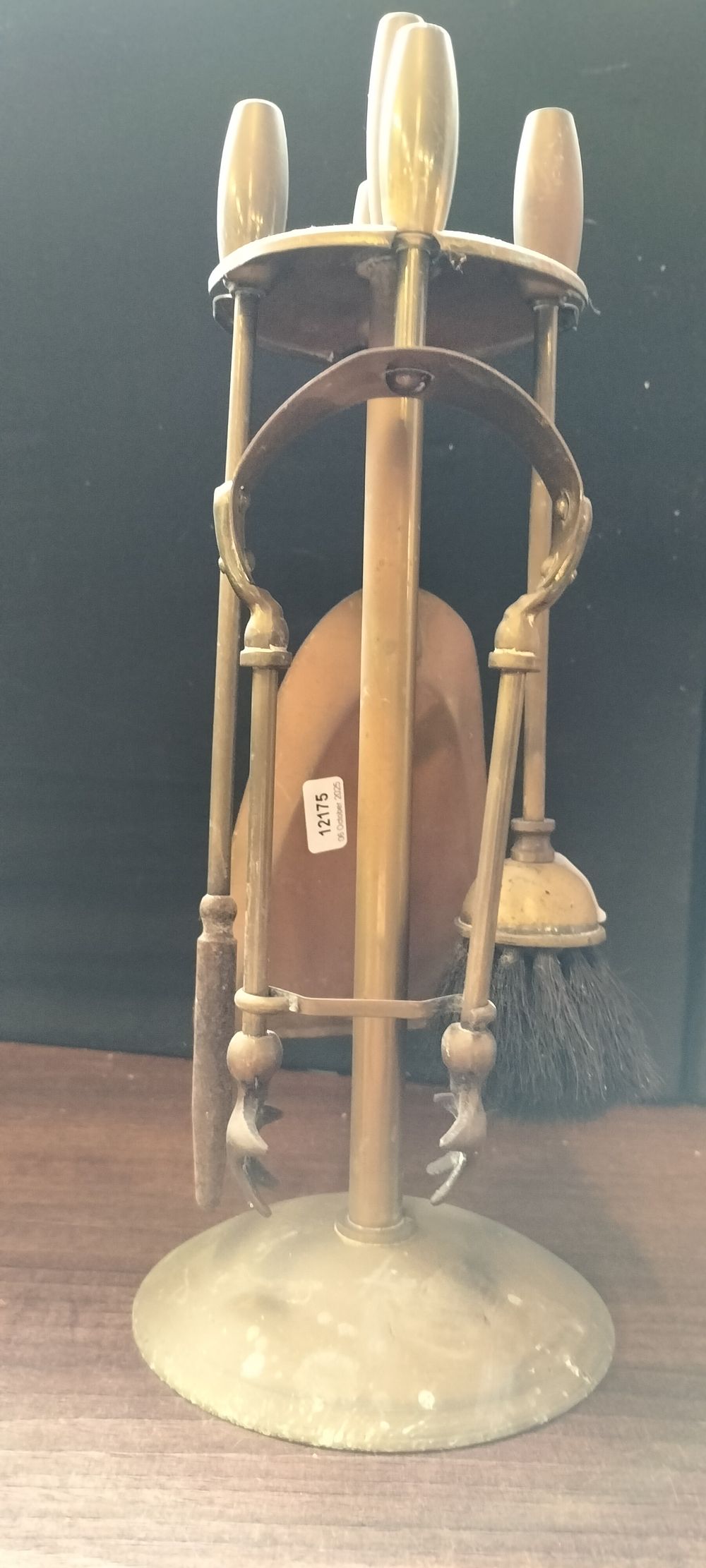 Lot 350: A Set of Brass Fireplace Tools