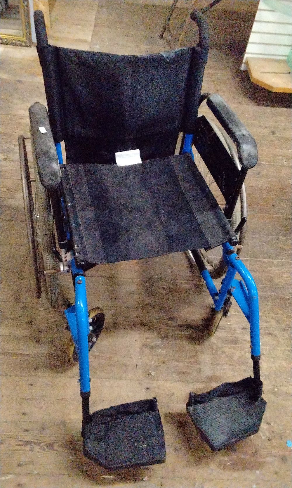 Lot 386: Drive Medical Blue Streak Collapsible Wheelchair. COLLECTION ONLY