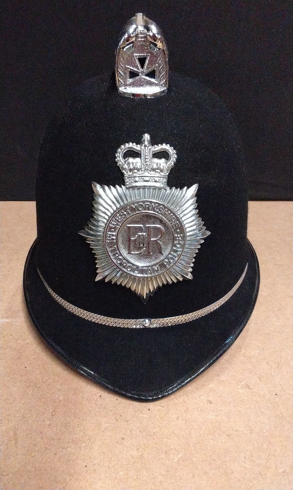 Lot 395: A West Yorkshire Metropolitan Police Custodian Helmet, Elizabeth II Period