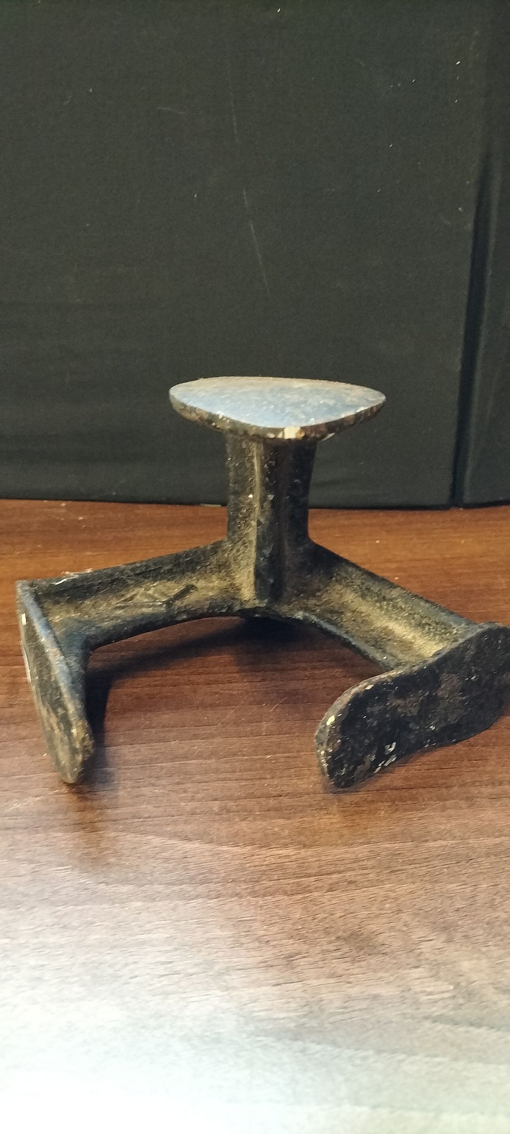 Lot 456: One Cast Iron Cobbler's Shoe Stand with Three Forms