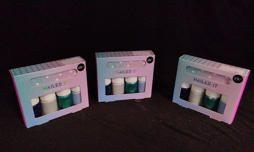 Lot 708: Three M&S Nailed It Nail Collection Sets with File