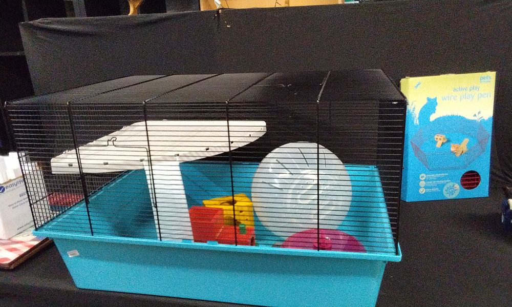 Lot 664: Pets at Home Large Hamster Cage and Play Pen. With accessories. COLLECTION ONLY