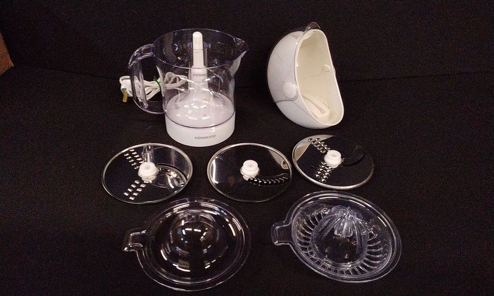 Lot 710: Kenwood Multi-Attachment Kitchen Appliance with Citrus Juicer and Discs