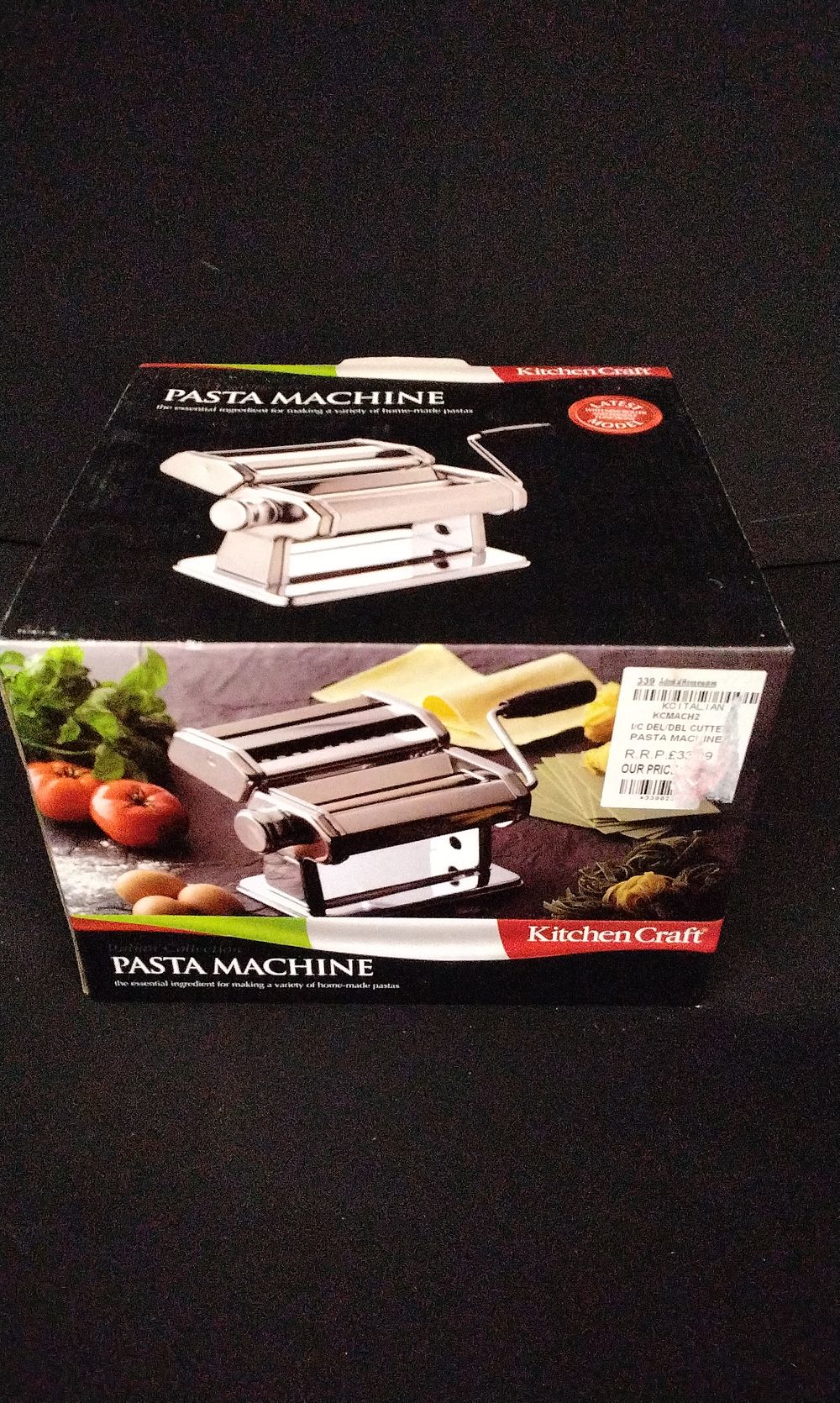 Lot 729: New in Box Kitchen Craft Italian Collection Double Cutter Pasta Machine