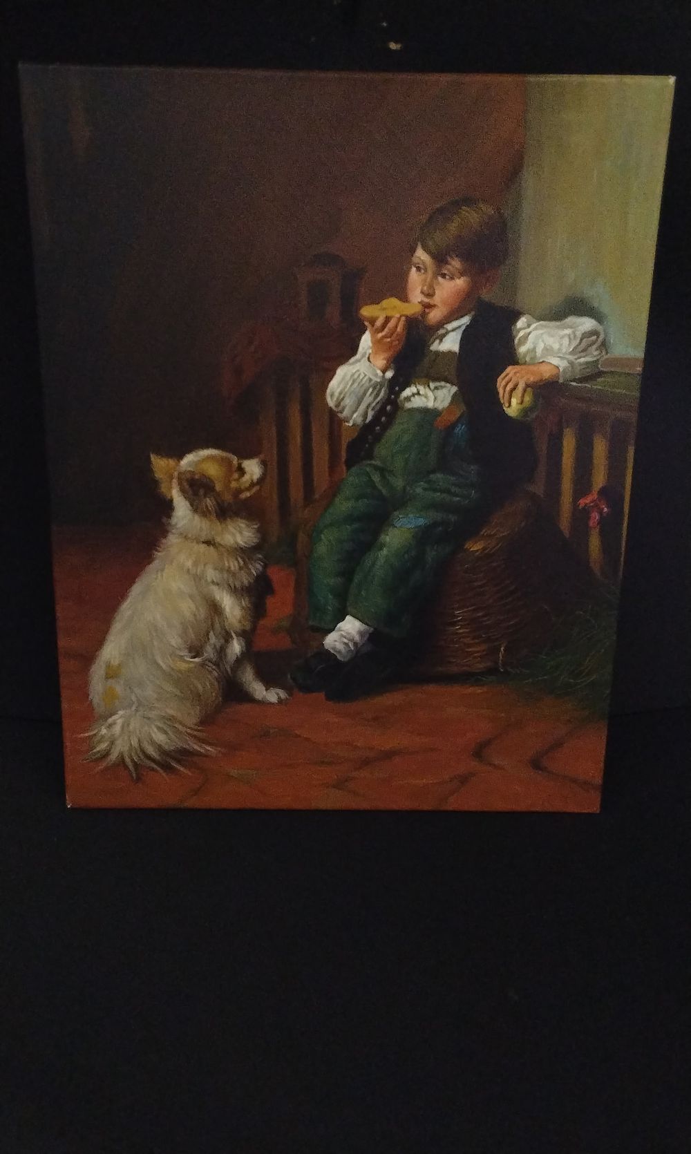 Lot 736: "Lunch Time" Painting
