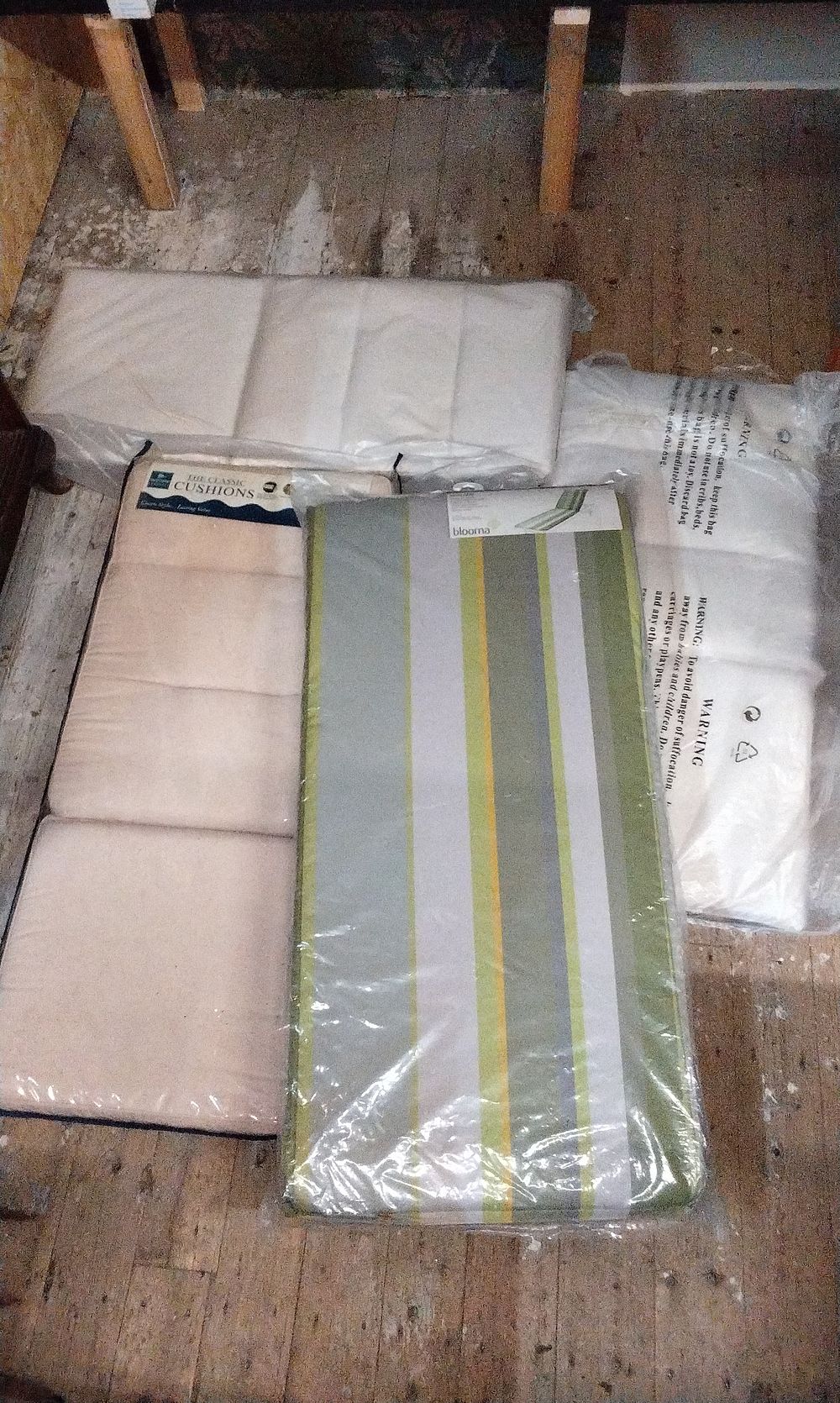 Lot 738: Blooma 'GOTLAND' Sun Lounger Cushion and Three Other Cushions