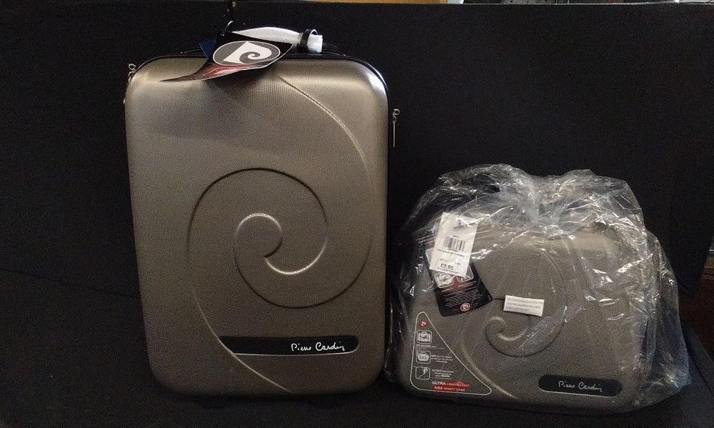 Lot 746: A Pair of Pierre Cardin Grey/Bronze ABS Hard-Shell Luggage