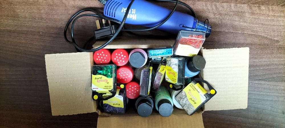 Lot 757: A Collection of Craft Supplies with Heat It Up! Heat Gun