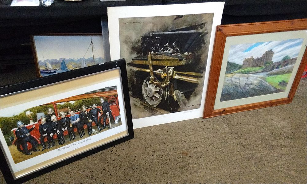 Lot 440: 3x Large Prints Titled. Study for Oil, Muck and Sunlight