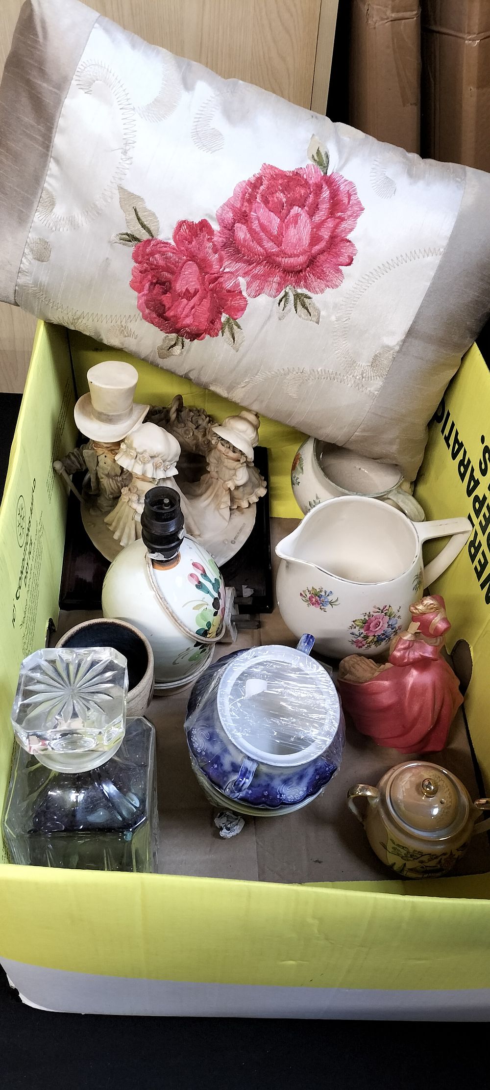 Lot 395: Mixed Lot Includes Decanter, Lamp, Cushion and Jugs