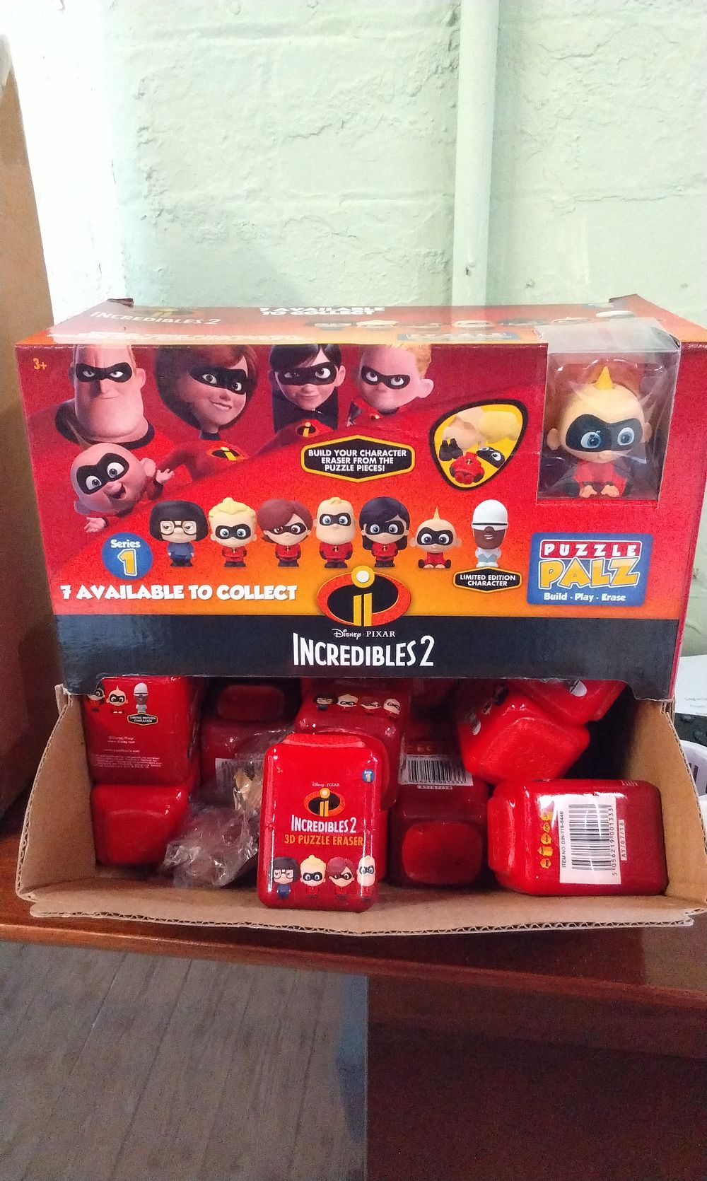 Lot 559: SAMBRO INTERNATIONAL LTD Incredibles 2 Puzzle Palz Case of 24