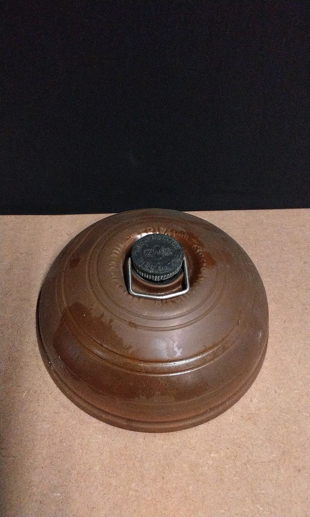 Lot 644: Antique Wafax Copper Bed Warmer