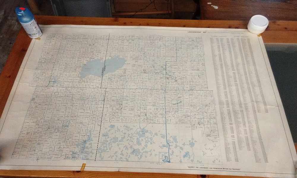 Lot 658: Turtle Mountain Conservation District Landownership Map (April/77)