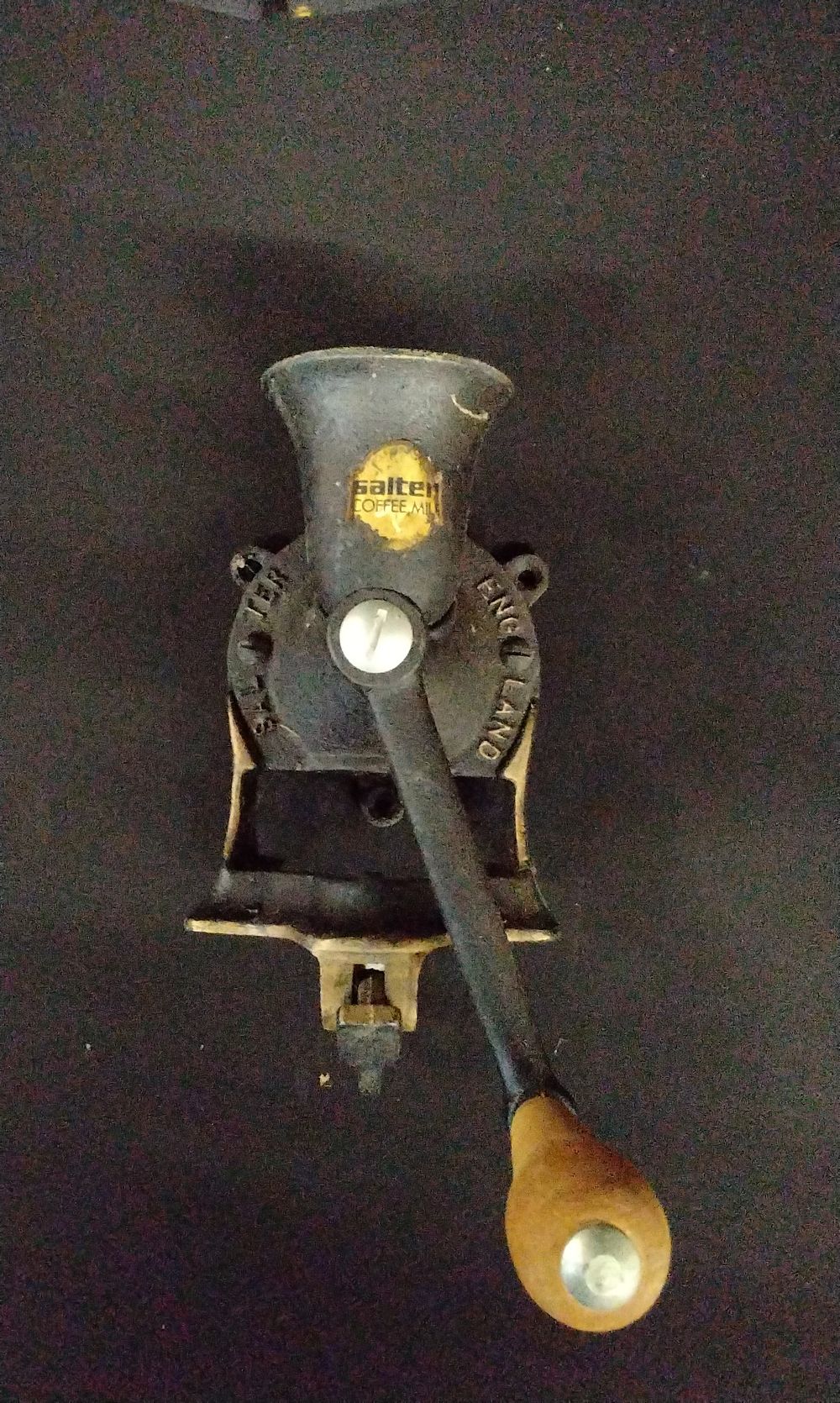 Lot 698: Salter No. 1 Cast Iron Coffee Mill Grinder, England