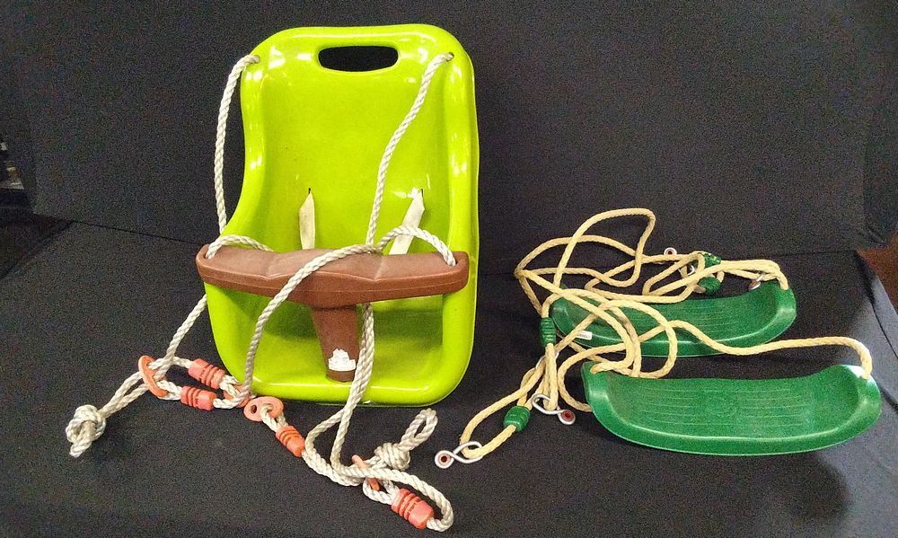 Lot 711: Three Swing Seats: Toddler Bucket and Flat Styles