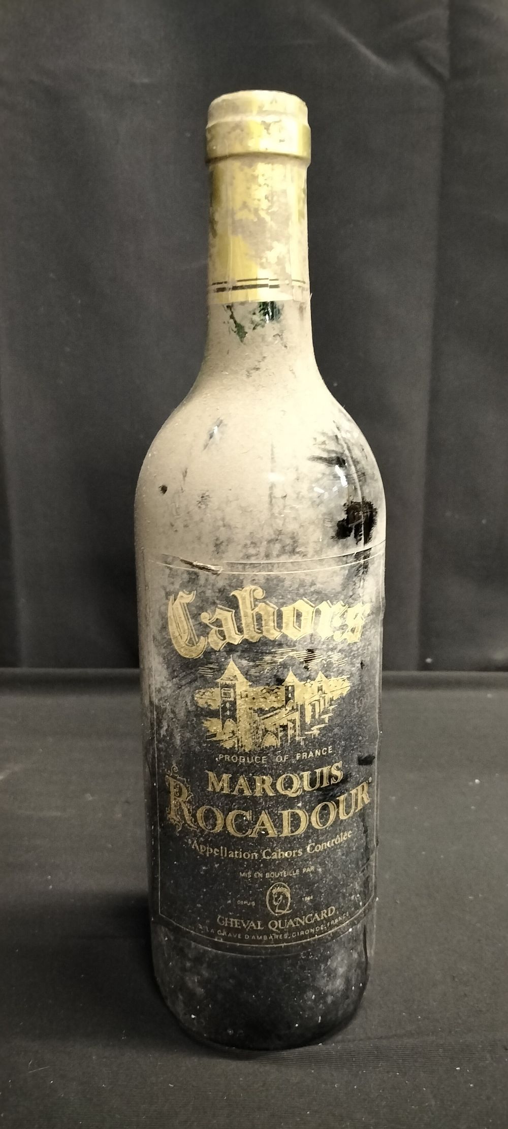 Lot 183: Unopened bottle of 1992 Cahours Marquis Rocadour red wine