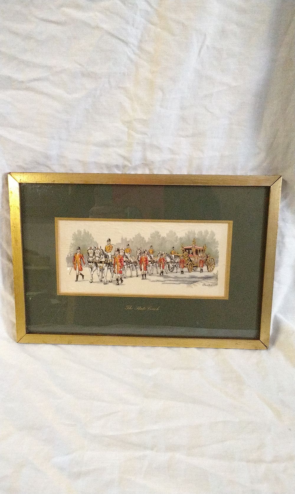 Lot 221: Limited Edition No 942 of 5000. Small Silk Woven Picture to Commemorate the Silver Jubilee