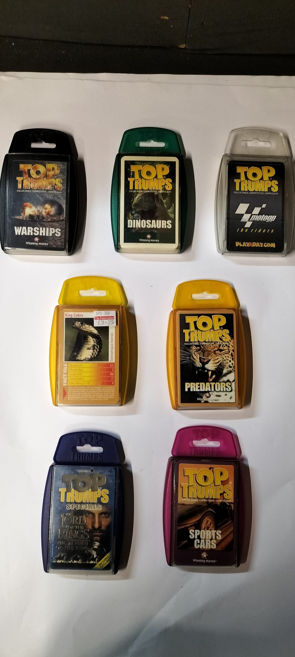Lot 197: Seven sets of Top Trumps Collectable Card Games