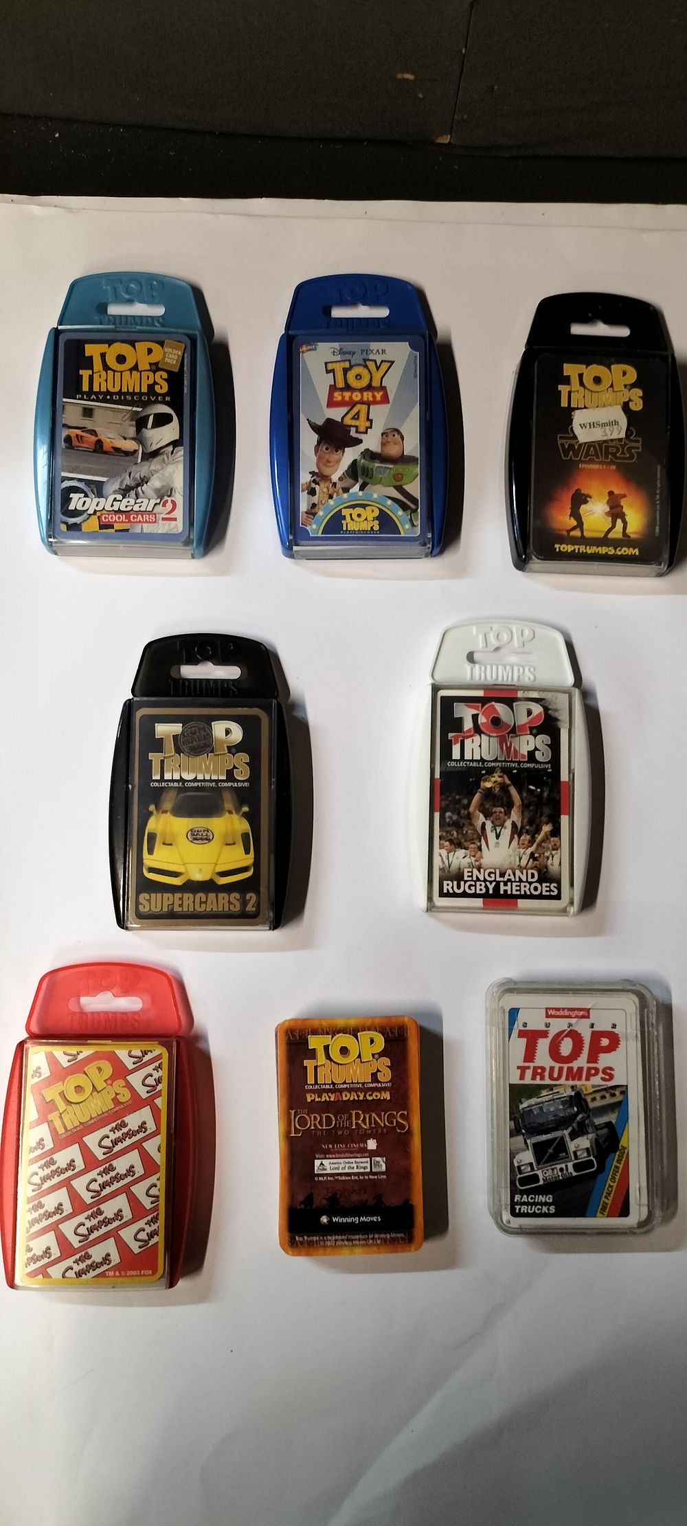 Lot 198: Eight Sets of Top Trumps Game Cards
