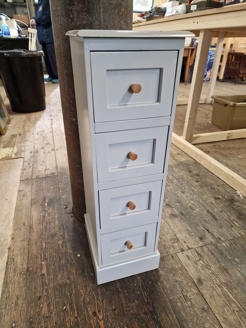 Lot 497: Wooden 4 Drawer Unit