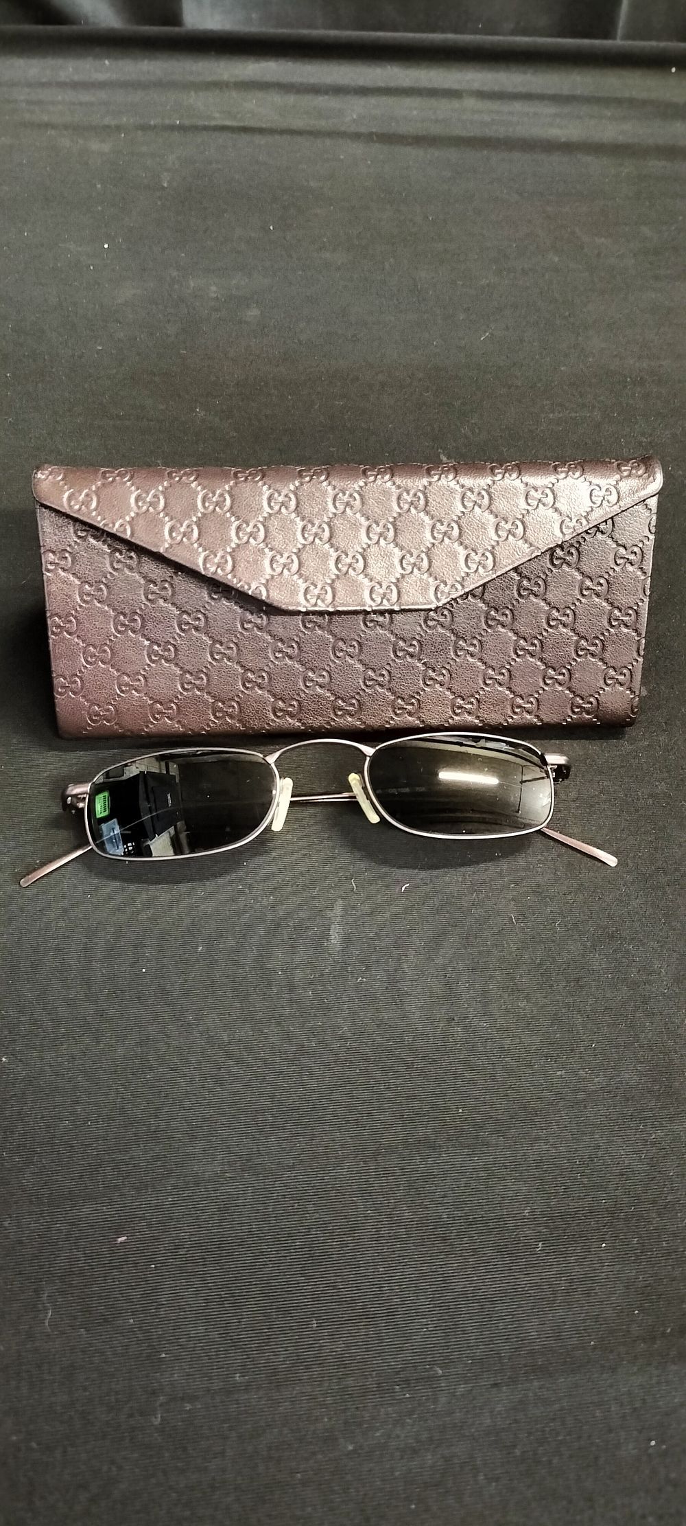 Lot 228: Gucci bronze coloured frame sunglasses and case