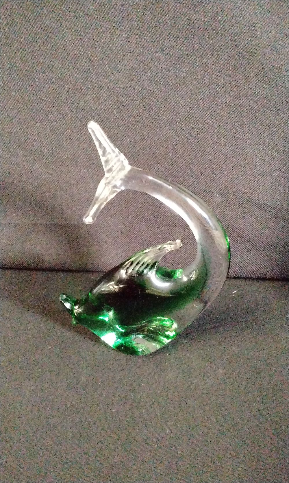 Lot 241: Murano Style Green and Clear Glass Fish